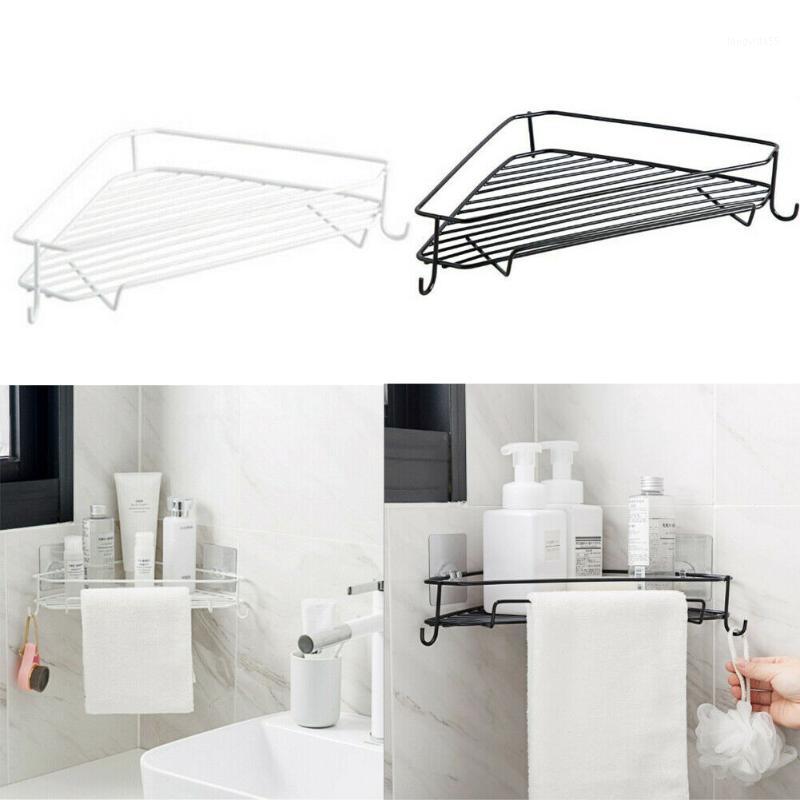 

Bathroom Kitchen Corner Shelf Rack Triangle Grip Bath Storage Wall Mount Holder1