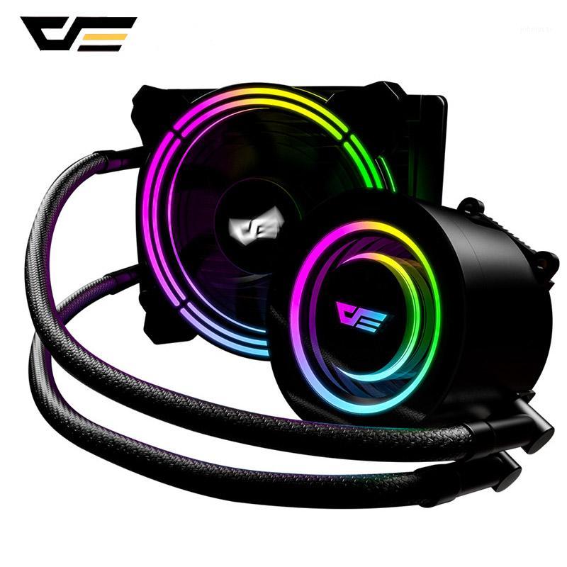 

Fans & Coolings DarkFlash Water Liquid Cooling AIO CPU Cooler Radiator 120mm Fan RGB Sync For LGA