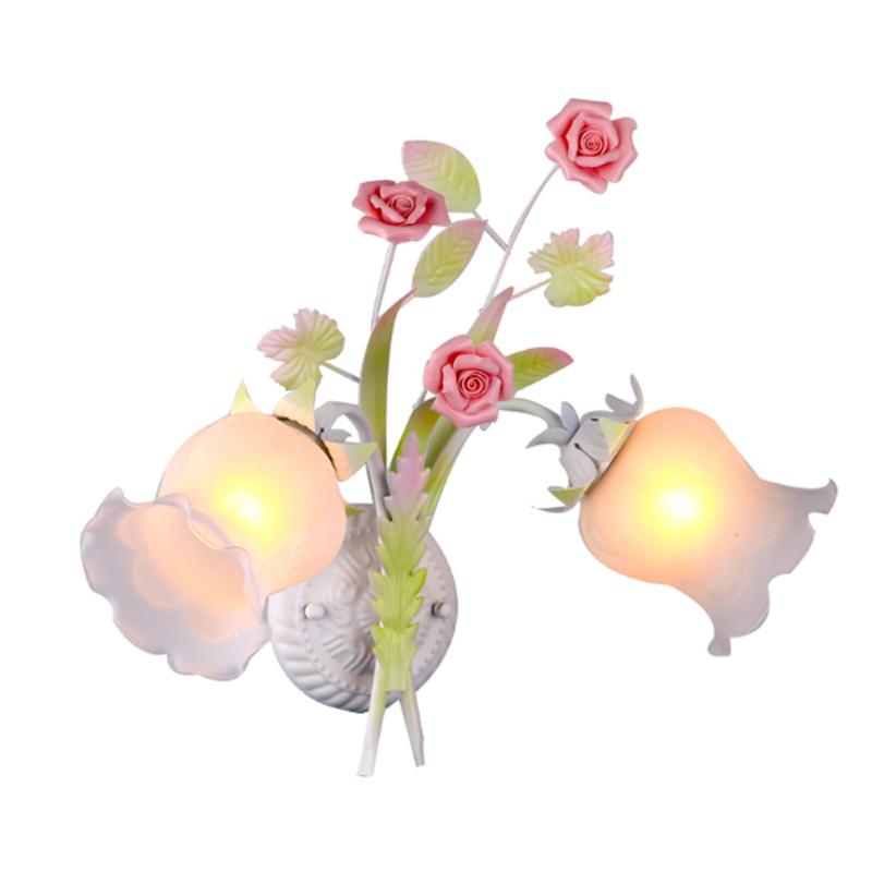 

Nordic Living Room Decoration Wall Lamp Glass Bedside Light Luxury Bedroom Background Flower Wall Lights Stair Aisle led Lamps