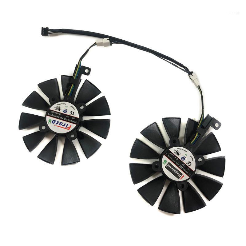 

2pcs/set FDC10U12S9-C GTX 1070/1060 DUAL GPU Video Cooler Fan For ASUS GeForce EX-GTX1070 EX-GTX1060 Graphics Card Cooling1