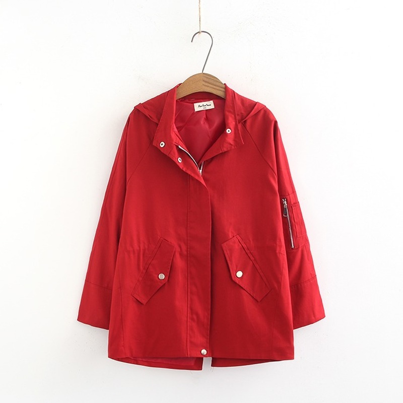 

Size 2xl-5xl Plus Women's Cotton Coats with Hoods on the Solid Line Autumn Outerwear Cjip, Network