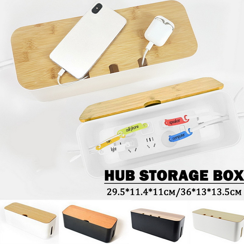 

Cable Storage Box Power Strip Wire Case Dust Charger Socket Organizer Network Line Storage Bin Charger Wire Management Y1116, Sky blue