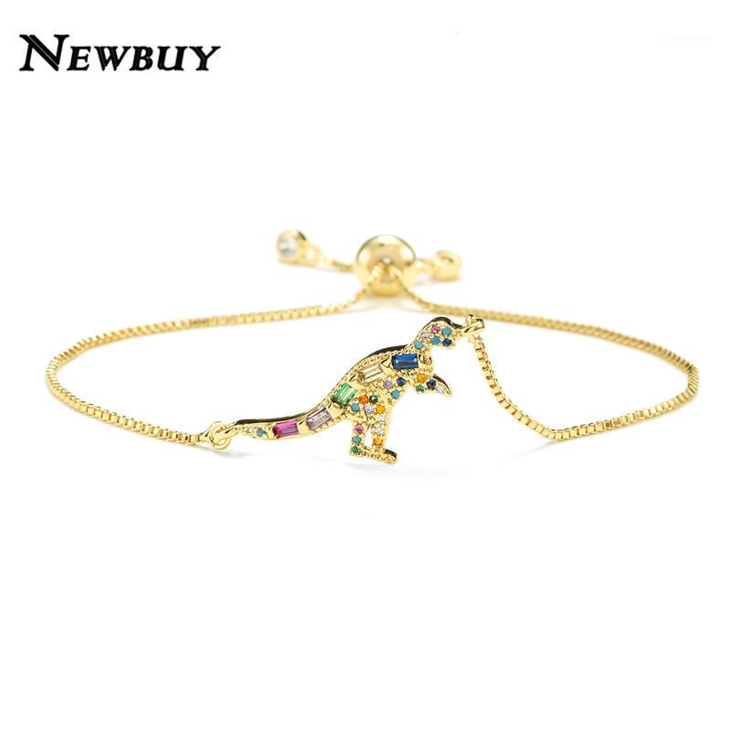 

cmoonry Unique Design Cute Dinosaur Charm Bracelet For Women Girl Gold Chain Bracelet Adjustable Fashion Animal Jewelry1