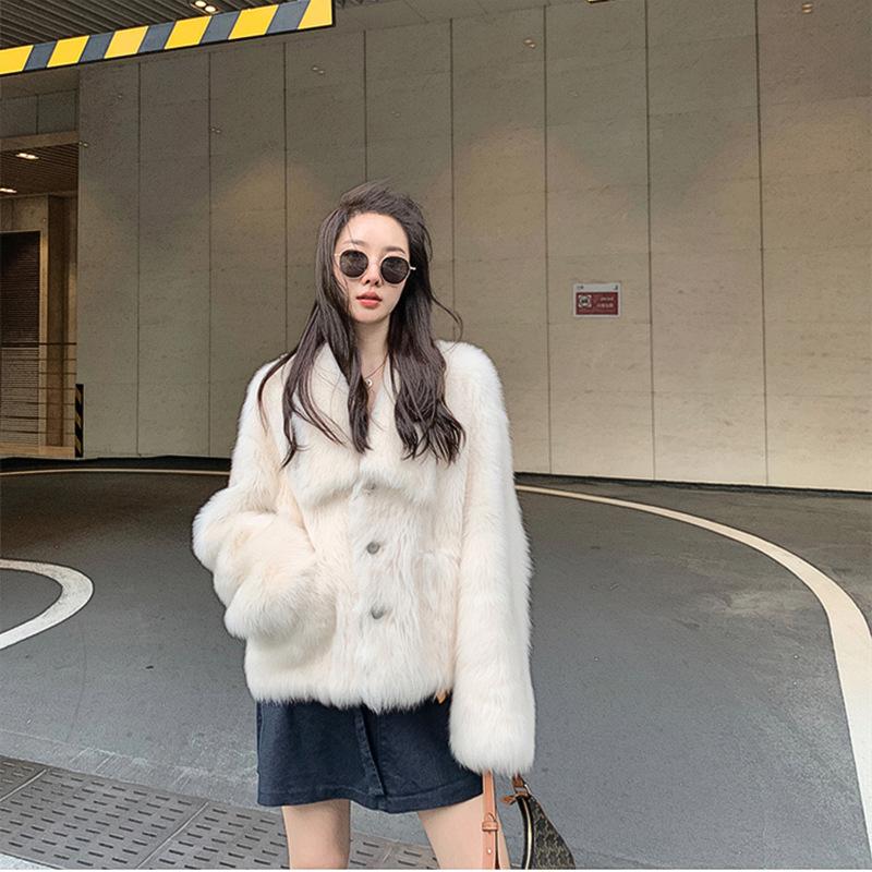

quality Fu Zhien Toka Tuscany fur one woman collar fur youth Winter Coat winter 2020 NEW, Black