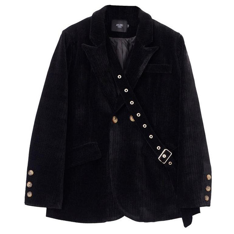 

2021 Quilted Women's Design Niche Winter Coat New Thick Black Street Style in Fashion Double Jacket GYD0, Normal thickness