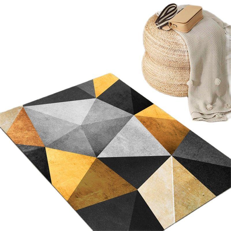 

Carpets Geometric Living Room Large Rug Nordic Soft Lint-free Bed Bath And Table Absorbent Doormat Printing Floor Carpet Bedroom Decor