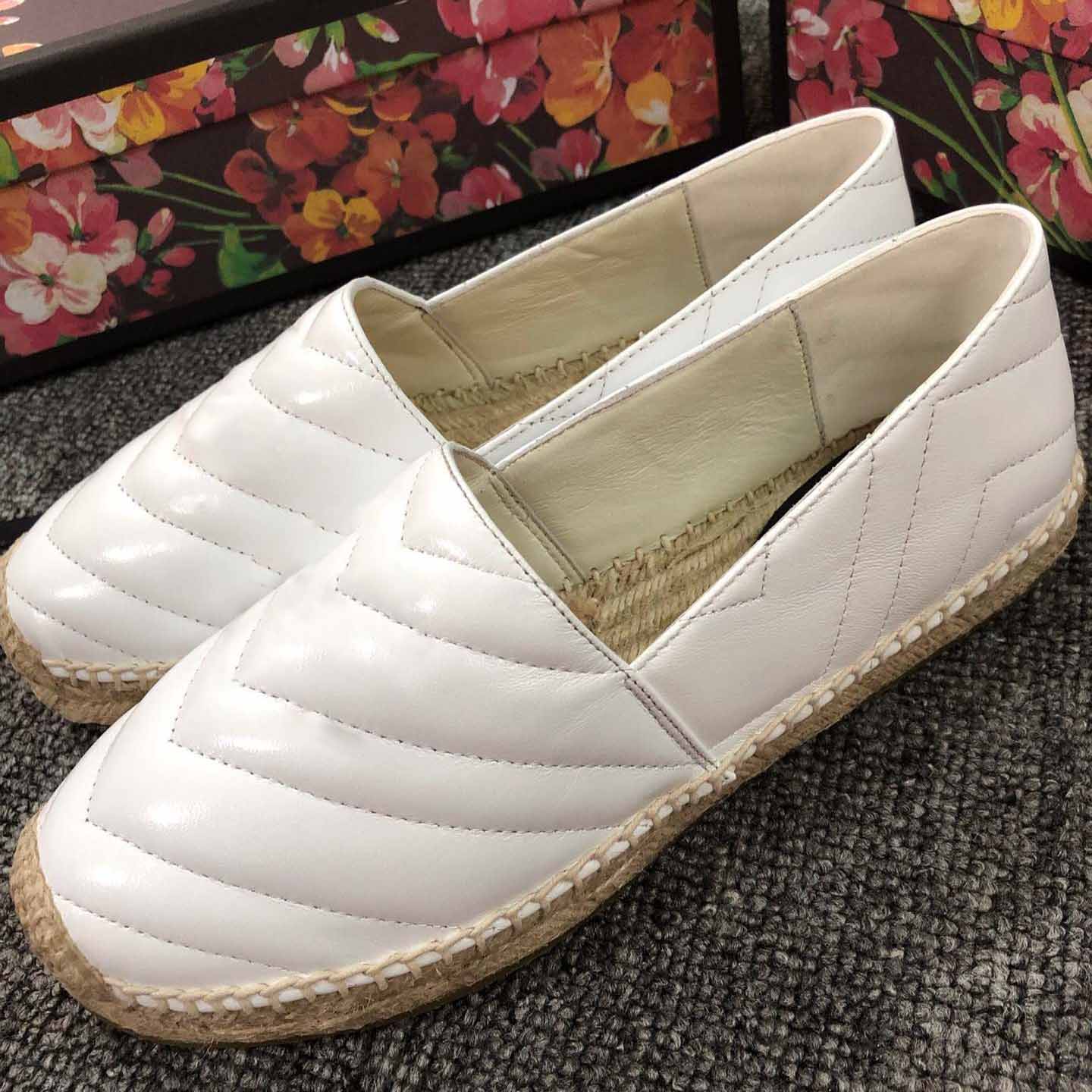 

Sales high quality Genuine Leather espadrille Luxurys Designers fashion footwear 4 colors lady shoes Free shipping European and American