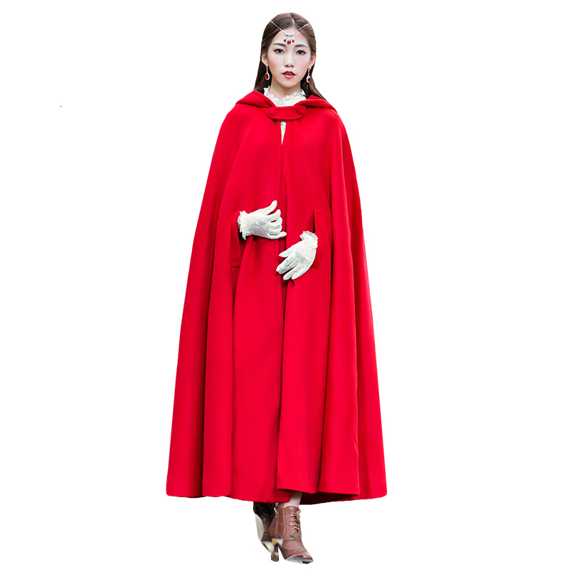 

2021 New Female poncho Wool warm long garment coat woman's clothing, Bavarian