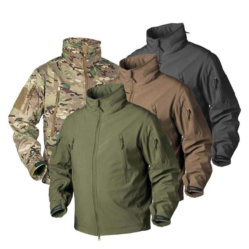 

Men's Outdoor Windbreakers Men's Polar Fleece Hoody Jackets Coat Army Tactical Combat Coat Hoodie Jacket, Black