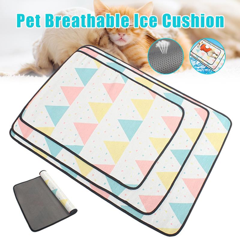 

Spot Summer Pet Ice Silks Cooling Mat Breathable Mesh Double-side Usable Dog Cat Sleeping Mat Blanket Pad Pet Supplies Hogard, Bunting