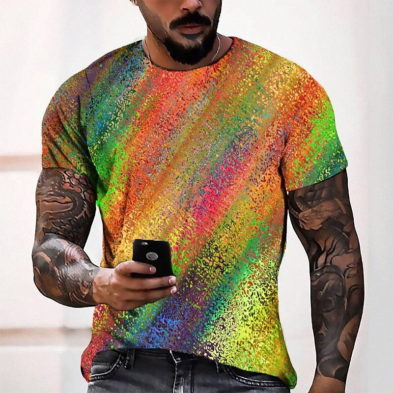 Men's Tee T shirt 3D Print Graphic Round Neck Casual Daily 3D Print Short Sleeve Tops Fashion Designer Cool Comfortable Red l55b#