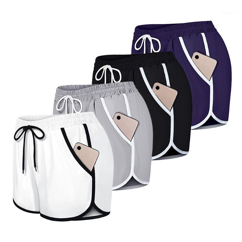 

2020 Summer Running Shorts Women 2 in 1 Sports Jogging Fitness Shorts Training Quick Dry Gym Yoga Sport gym Short Pants1, Style 1 black