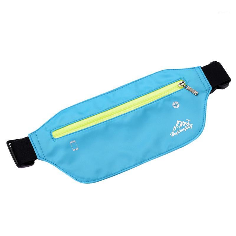 

Waist Pack Men Women Outdoor Sport Neutral Pure Color Water Repellent Waist Bag Nylon Waterproof Mobile Phone Bag G21, Pink