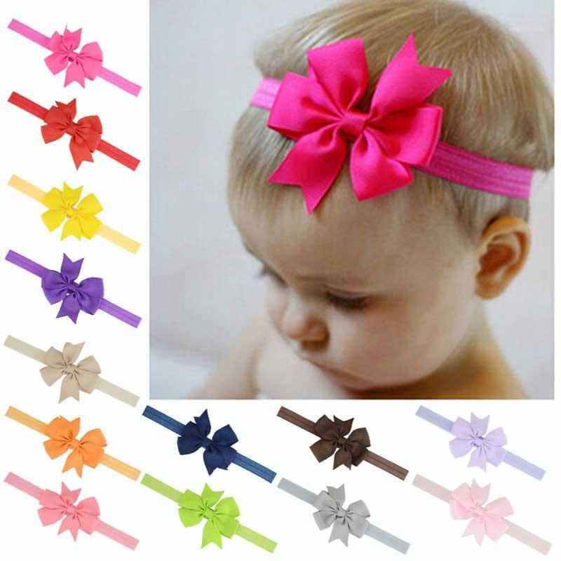 

2020 Lovely Baby Girl Elastic Hairband Chiffon Flower Newborn Baby Girl Headbands Hair Band For Kids Hair Accessories1, 14