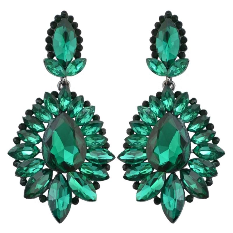 

Big Crystal Earrings Statement Wedding Bridal Long Earrings for Women Elegant Rhinestone Fringe Earring Party Accessories 2020