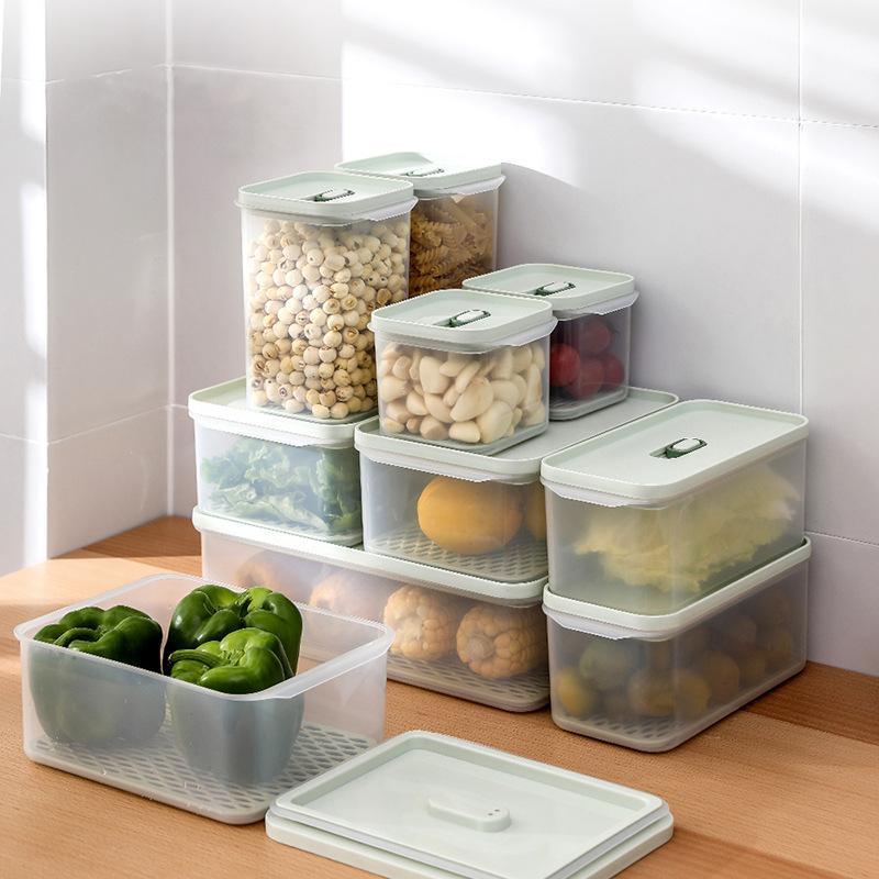 

Household Kitchen Utensils Plastic Grain Organizer Container Storage Boxes For Kitchen Convenience Breadbasket Sugar Bowl