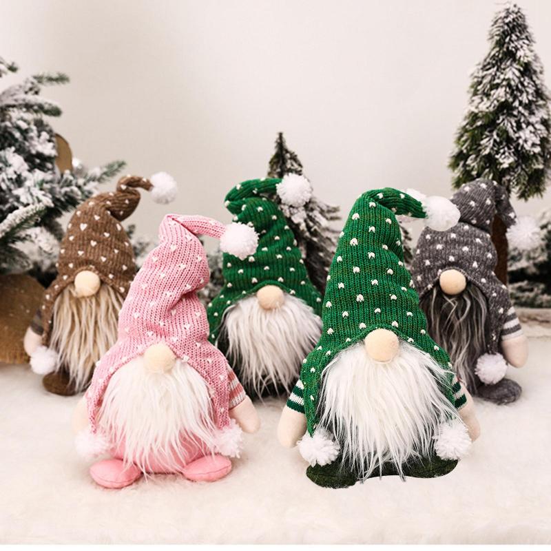 

Creative Forest man knitting cap Faceless Sitting Posture Gnome Snowman Doll Christmas tree mini doll Christmas Decoration Toy