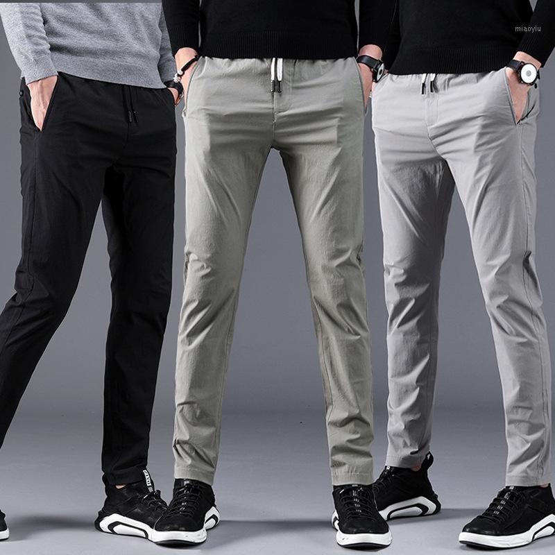 

Men's Pants MRMT 2021 Brand Autumn Winter Men's Trousers Tether Loose Waist Casual For Male Pure Color Cotton1, Black