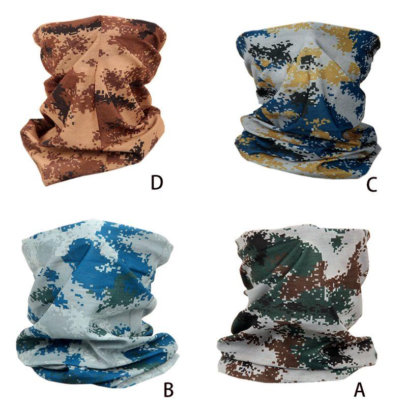 

Unisex Sunscreen Neck Gaiter Seamless Bandana Contrast Camo Face Cover
