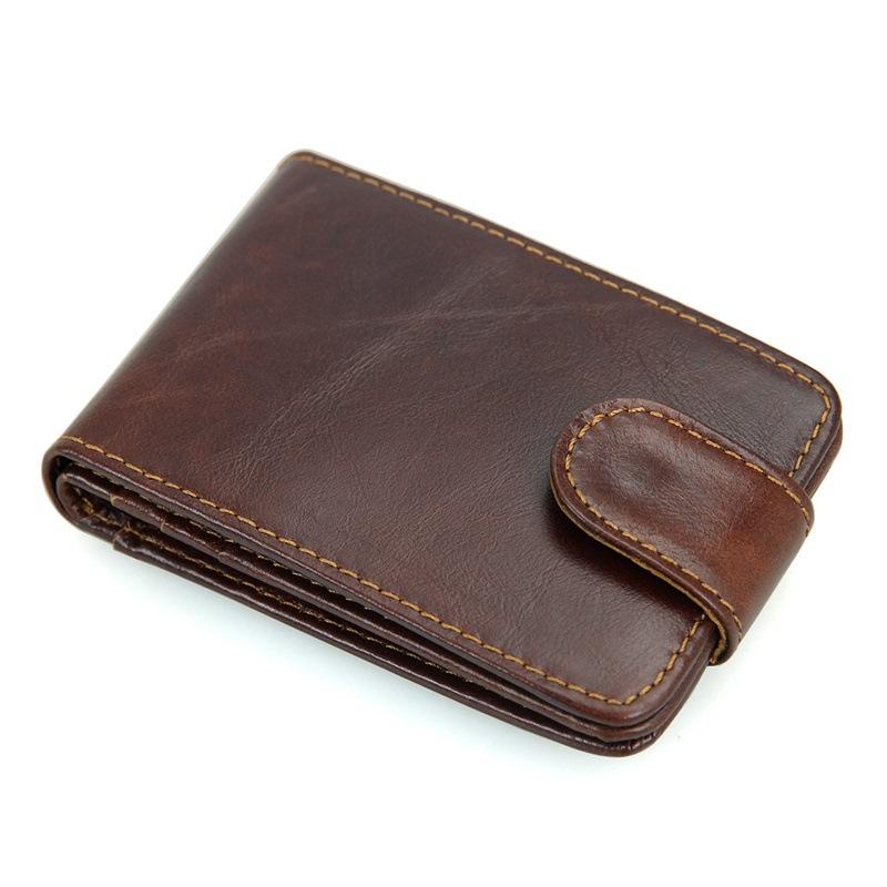 

Vintage Leather Card Wallet Men's Business Bank Card Holder Thin Case Convenient Small Case Cash Pocket, Chocolate