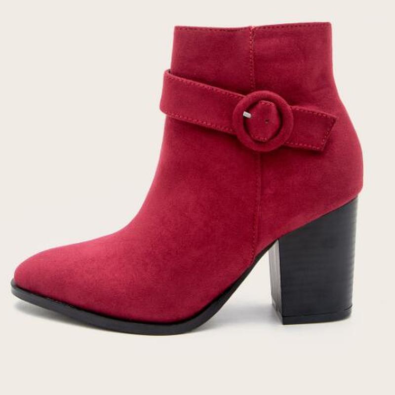 

women ankle boots chaussure booties high heels pumps plus size office ladies party matin shoes woman zapatos mujer sapato D17751, Black