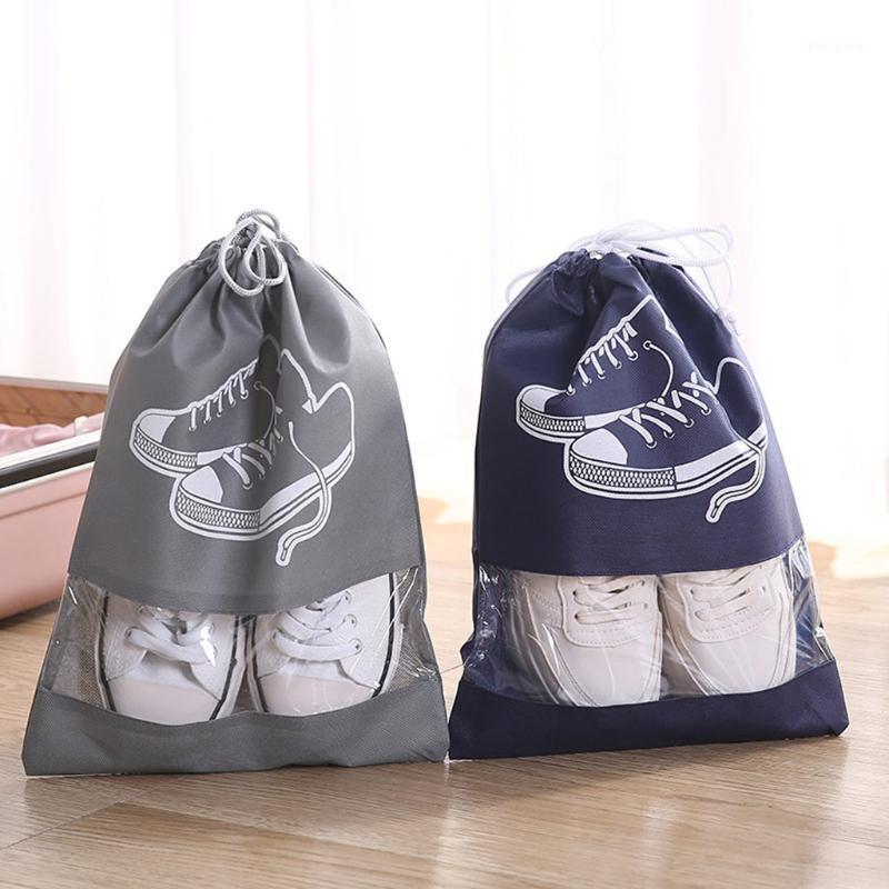

2pcs Waterproof Shoes Bag Pouch Storage Travel Bag Non-Woven Organizador Portable Tote Drawstring Organizer Cover1