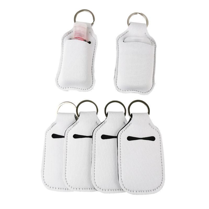 

30ml sublimation blank Neoprene perfume bottle holder SBR blank hand sanitizer bottle set white perfume bottle holder keychain gift FY8119