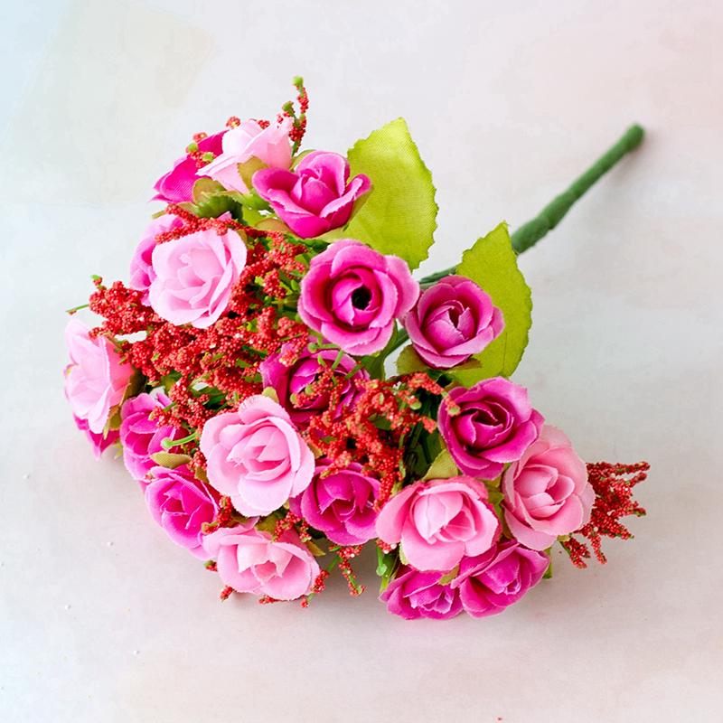 

Artificial Fake Roses Flower Pot Plant Decor Lightweight Bouquet For Bridal Bouquets Weddings Home Decorations Bookstores Cafes, Yellow