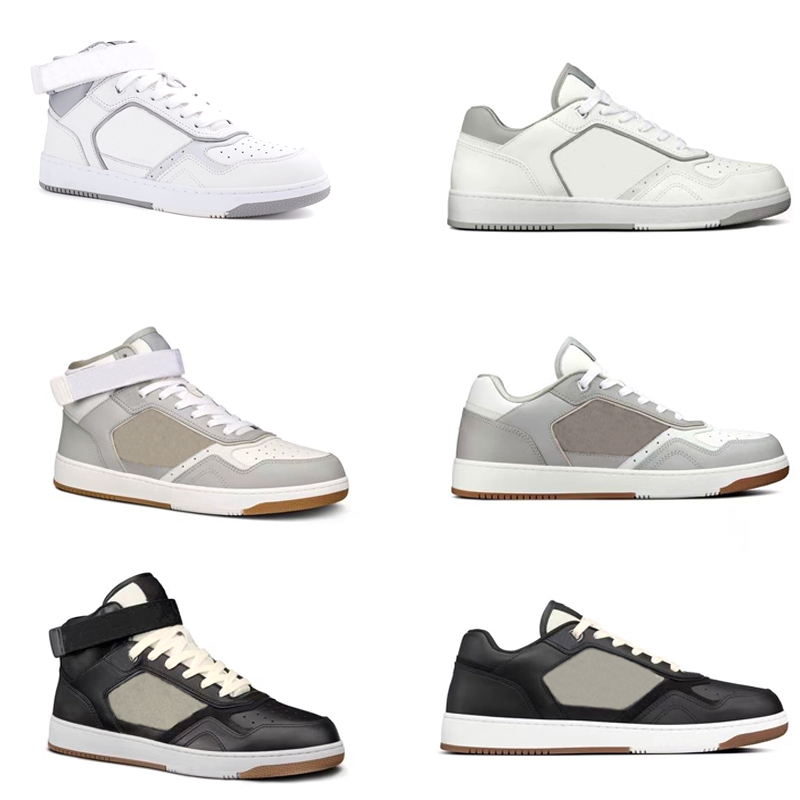

New B27 Oblique Sneakers Mens Designer shoes Leather Retro sneakers Women High top Low-top Trainers With Box 258, Black