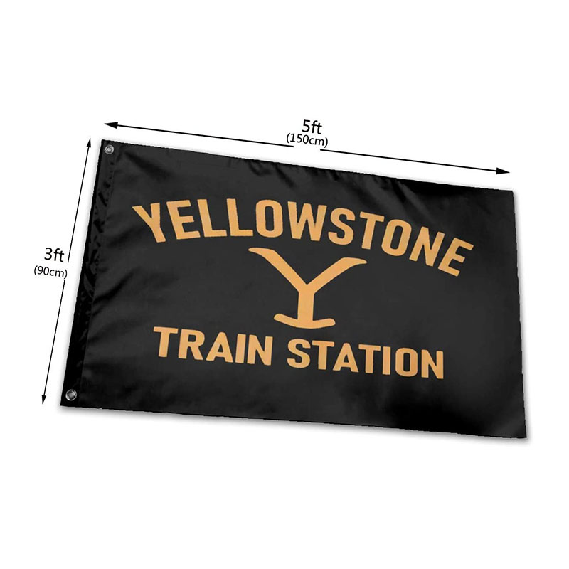 

Train Station - Yellowstone Flag 3x5ft Printing 100D polyester Indoor Outdoor Hanging Decoration Flag With Brass Grommets Free Shipping