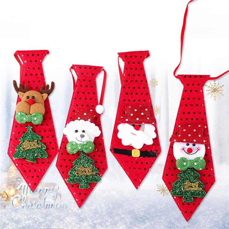 

Party DIY Decoration Favorite New Year Christmas Bandage Sequin Gifts For Kids Santa Claus Snowman Elk Pattern Bow Tie