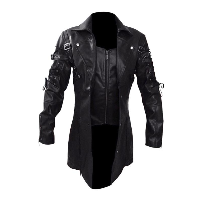 

KANCOOLD Vintage Leather Jacket Men Autumn Fashion Stand Collar Jacket Winter Motorcycle Zipper Coats Leather Biker Jackets 814, Red