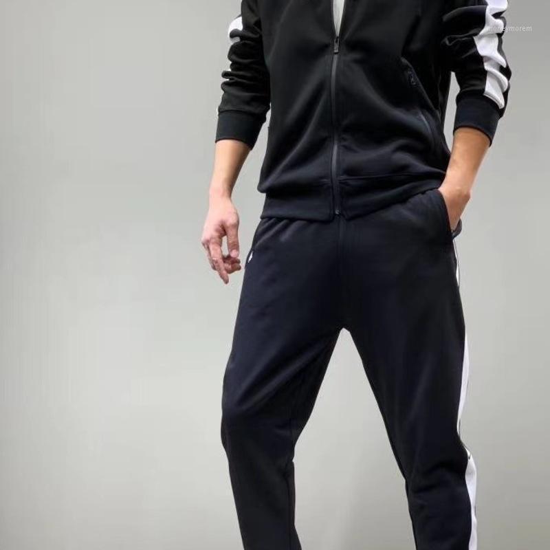 

Middle-aged and old men's sports leisure suit collar zipper coat suits autumn collection1, Black