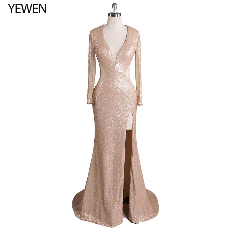 

Plus Size Gold Elegant Evening Dresses Saudi Arabia Mermaid Sequined Mermaid Long Prom Dress 2020 Party Gowns Backless