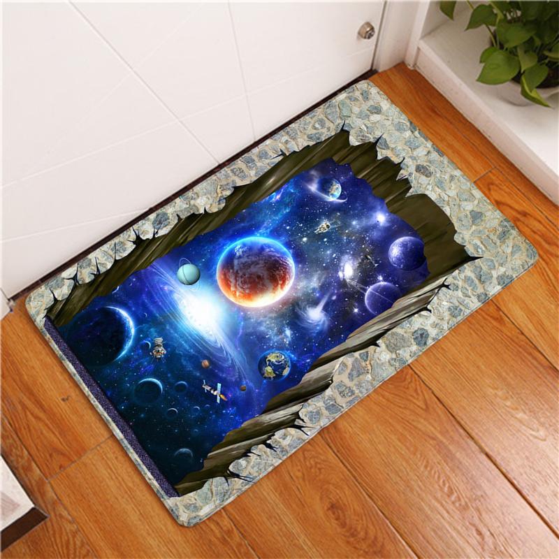 

Nordic Universe Planet Carpet Entrance Indoor Floor Mat Shoe Cabinet Mats Bedroom Kitchen Rug Home Decoration 3D Pattern Doormat, No.1