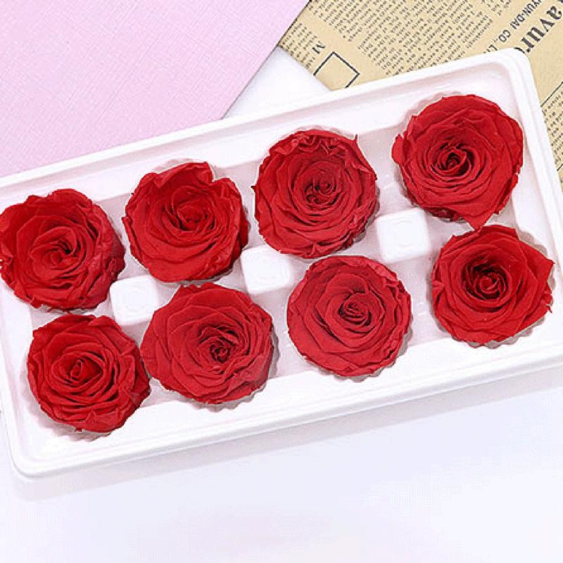 

8Pcs/Box Artificial Rose Preserved Eternal Roses for Birthday New Year Valentine's Gifts Forever Everlasting Rose Festival Decor, Dark blue