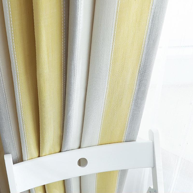

Nordic style simple fresh curtains shading yellow curtains for living room bedroom height modern minimalism, 03