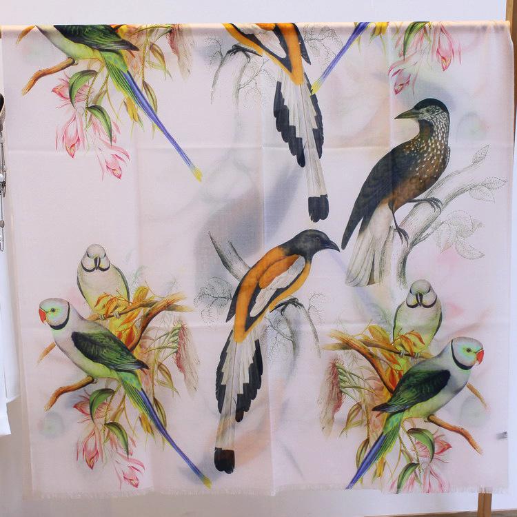 

Scarves Birds Park 300 Ultra Fine Pure 100% Cashmere Scarf Multi Function Wraps Accessory Drop YR41