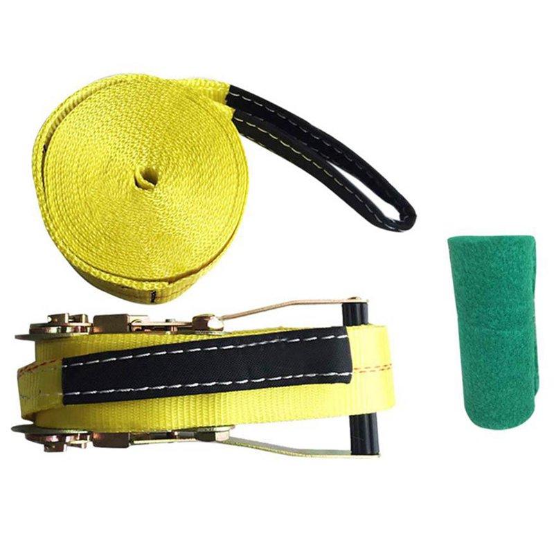 

New Sale 10M Outdoor Extreme Sports Slackline New Style Thickening Soft Rope Fitness Rope, Yellow