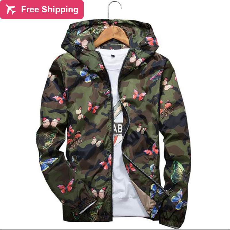 

Nagri men' jacket, casual camouflage jacket with a hood on it. Butterfly to autumn 2020, Green.