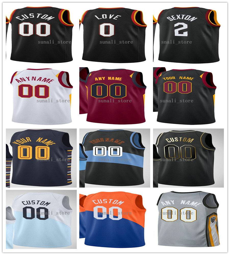 

Printed Andre Drummond Dante Exum Thon Dean Wade Damyean Dotson Isaac Okoro Lamar Stevens Dylan Windler Marques Bolden Darius Garland Jersey, Men black
