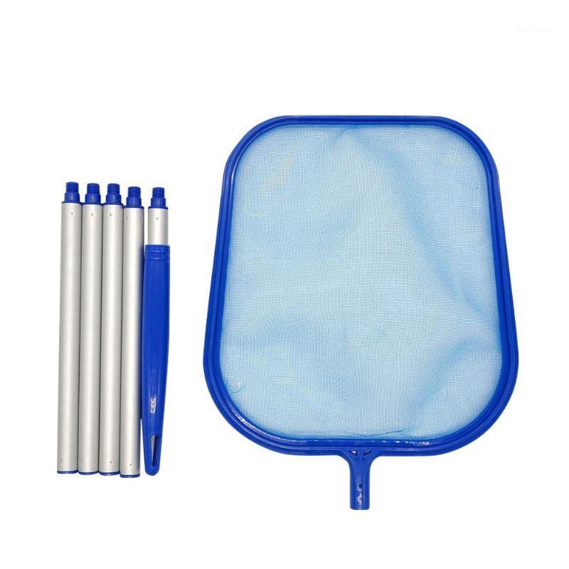 

Blue Pool Net Adjustable Leaf Rake Mesh Skimmer + 5pcs Section Pole For Koi Ponds Spa Swimming Pool Cleaning Leaves Debris Tools1