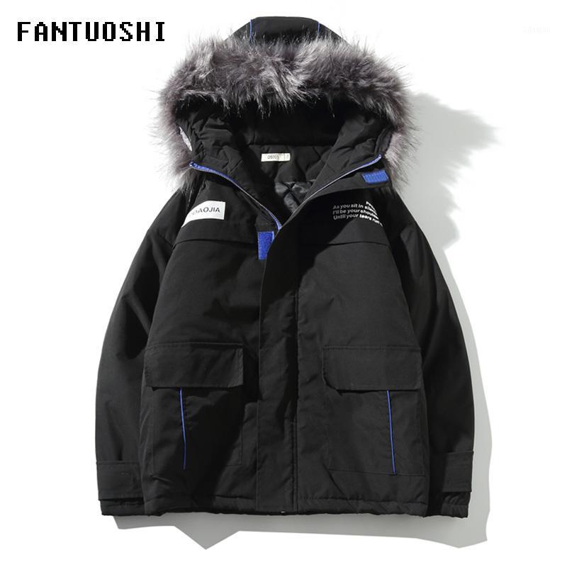 

High Quality 2020 Winter Jacket Men Hooded Thick Warm Windproof Parka Coat Casual Loose Down Mens jacket plus size 5XL1, Black