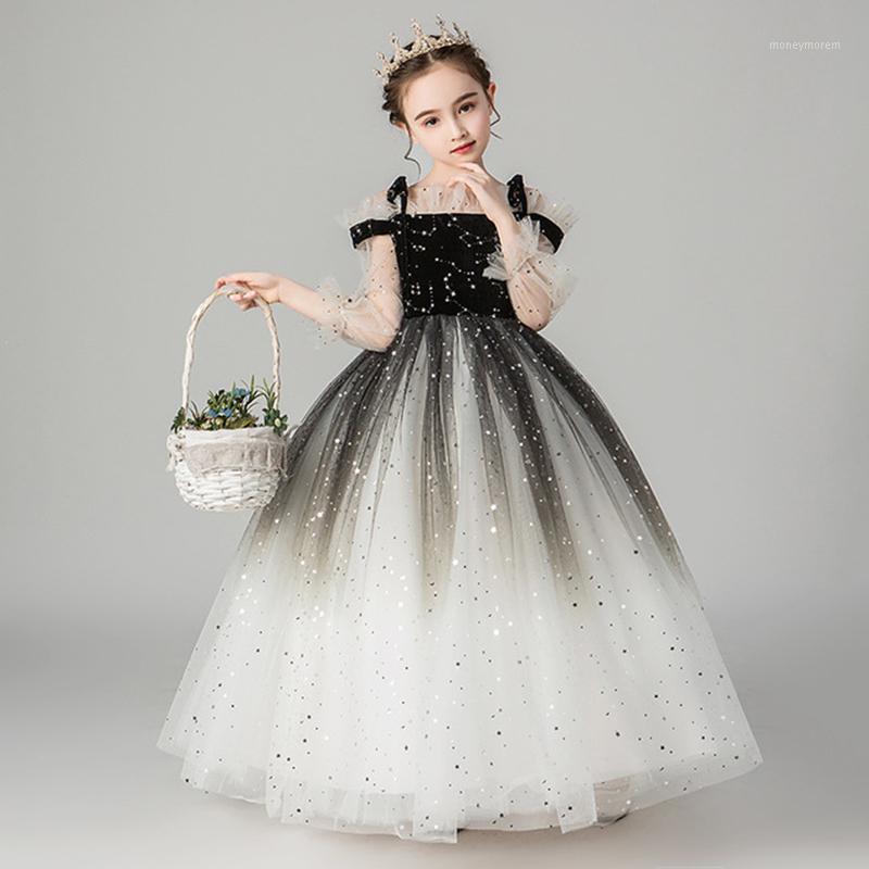 

First Communion Princess Girl Dress Baby Wedding Dress Evening Long Elegant Party Costume Kids Girls graduation gown1