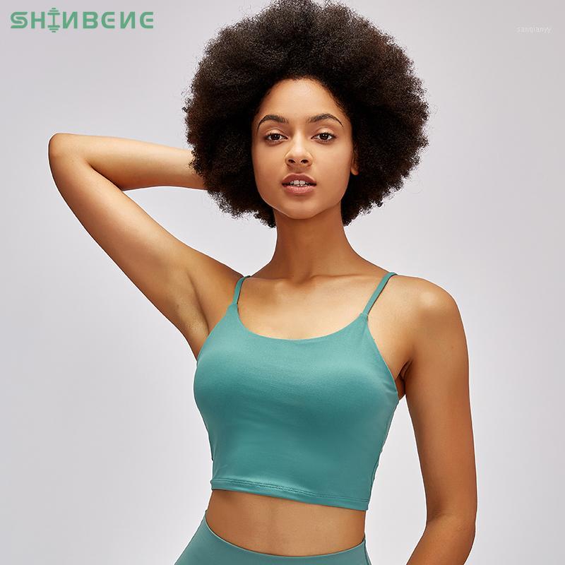 

SHINBENE TIME TO SWEAT Anti-sweat Athletic Yoga Fitness Crop Tops Women Essential Plain Padded Workout Gym Sports Bras Tops1, White