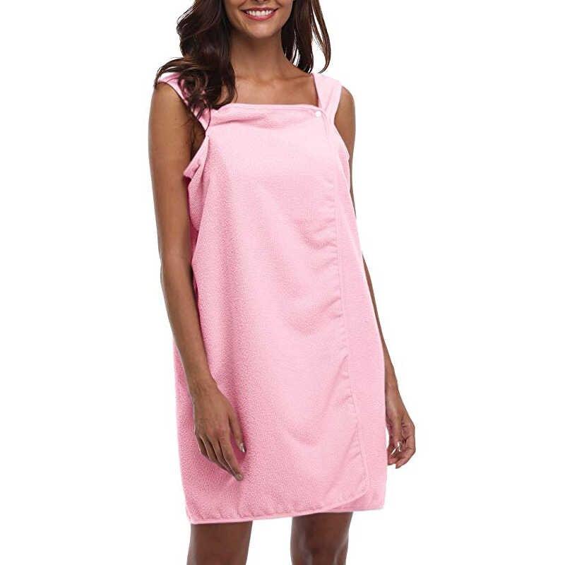 

Women TeRRy Wearable TOWEL MiCrOfiber Fabric LarGe BeaCh ToWel DreSS BathrOOm BatH FOR AdulT BlanKet BathRobe FeMale, Green towel