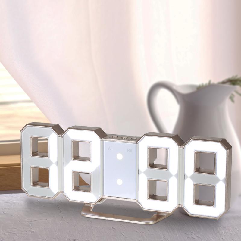 

Multifunctional Large LED Digital Wall Clock 12H/24H Time Display With Alarm and Snooze Function Adjustable Luminance