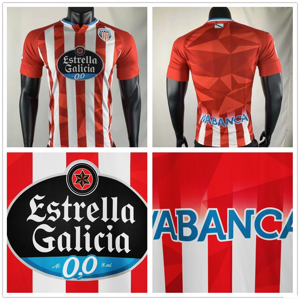 

New 2021 CD LUGO camiseta de fútbol EL Hacen Chris Ramos home red Xavi Torres C.D. Lugo 20 21 de Andalucia HUGO RAMA custom soccer jersey