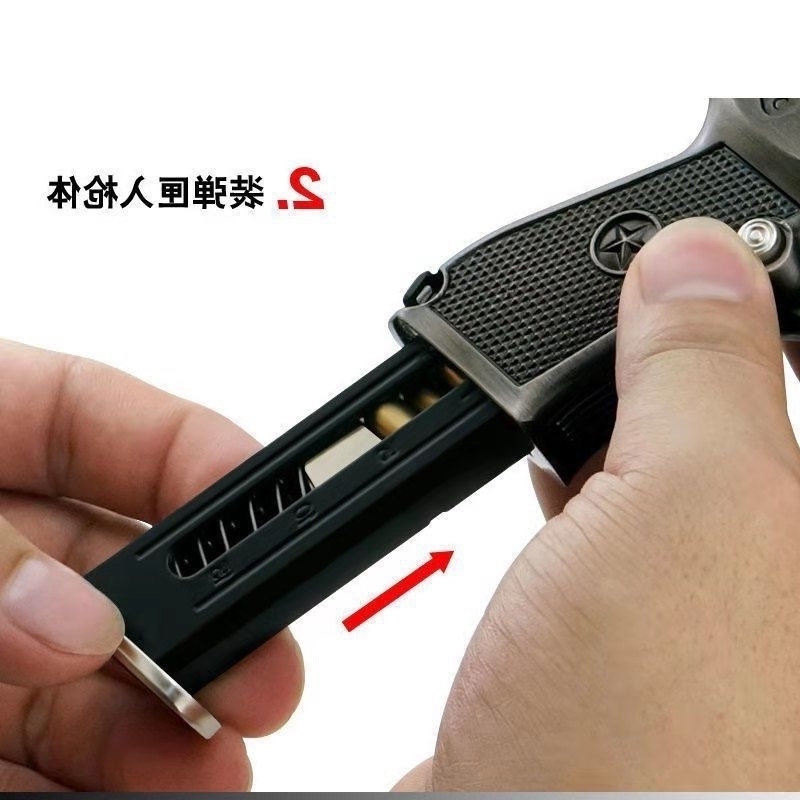 69Children's boy plastic rubber soft inflatable shell throwing hand high precision gun toy simulation hard bullet-image-747581059