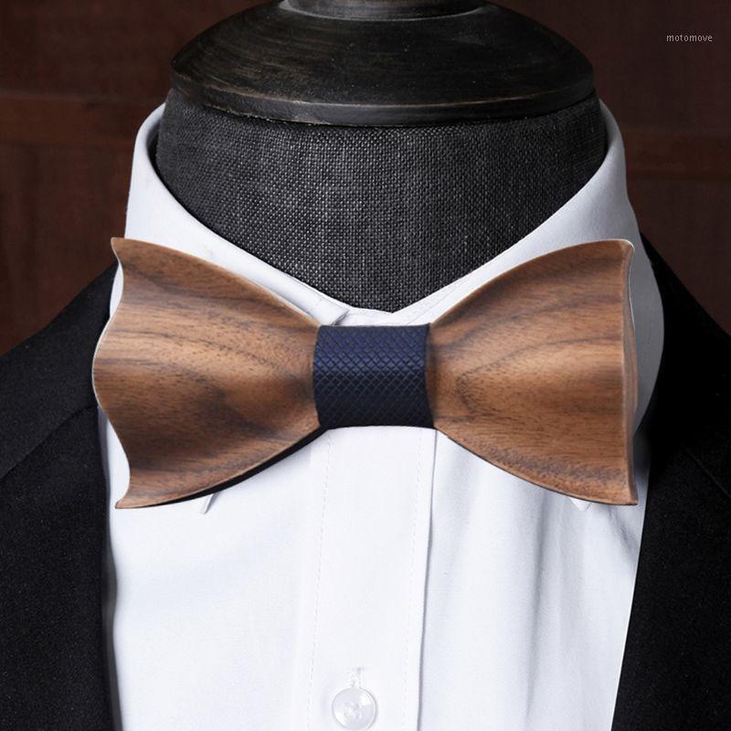 

Classic 3D Black Walnut Wooden Bowtie Handkerchief Cufflinks Gift Box Wedding Party1